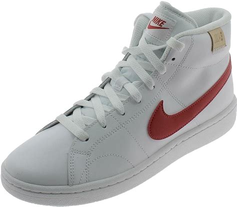 NIKE Men's Court Royale 2 MID Tennis Shoe, White Univ Red 